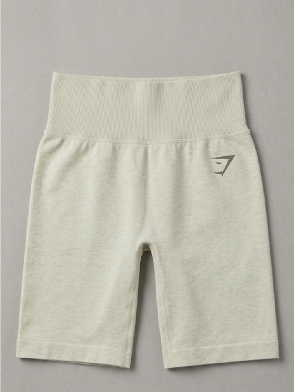 Gymshark High-Waist Athletic Bike Shorts in Pale Yellow
